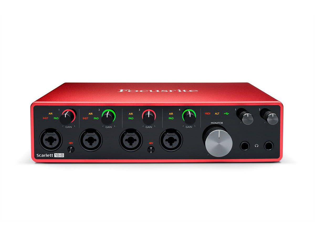 Focusrite Scarlett 18i8 Gen3 | USB-lydkort, 18 inn/8 ut