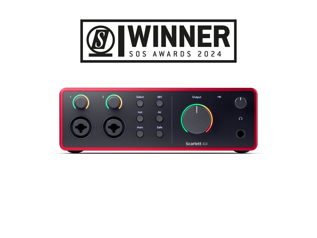 Focusrite Scarlett 4i4 Gen4 | USB-lydkort, 4 inn/4 ut