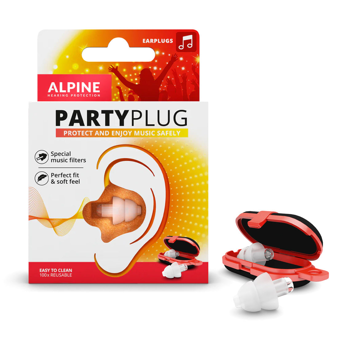 Alpine PartyPlug earplugs transparent