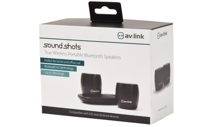 av:link Sound Shots: True Wireless Portable Bluetooth Speakers