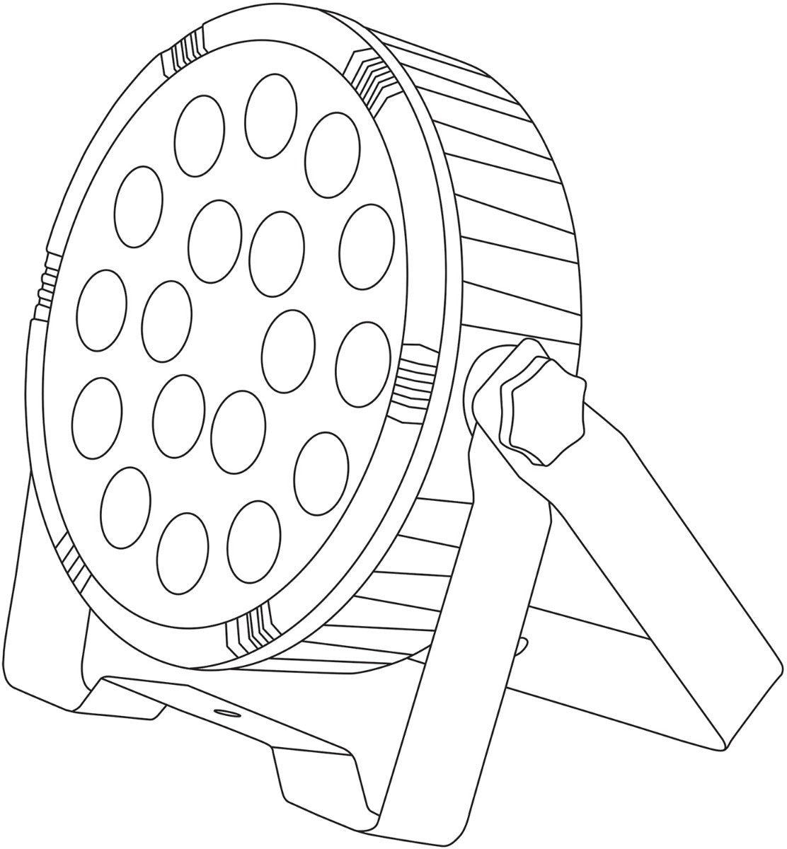 PAR100 High Power 3-in-1 LED Plastic PAR Can