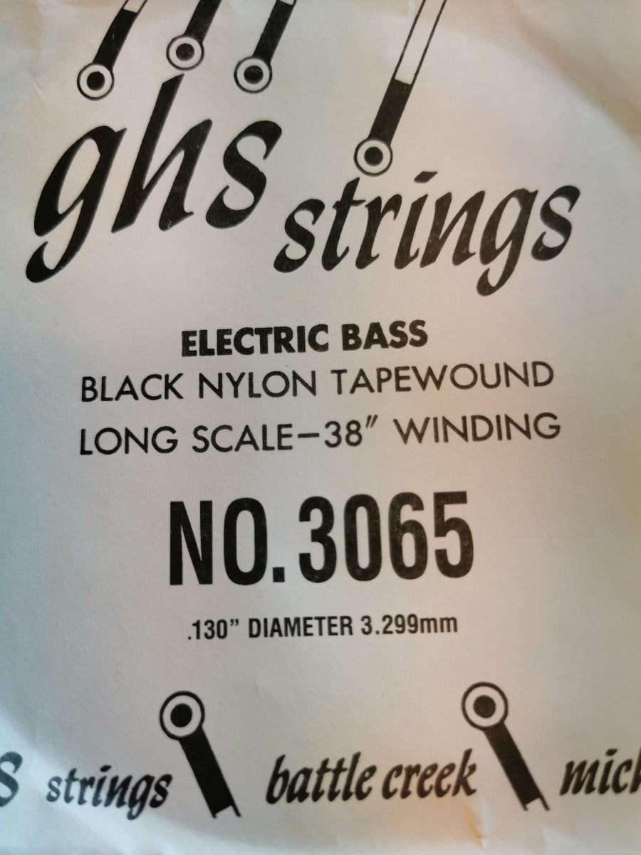 GHS 3065 Electric bass styring, single Black nylon tapewound