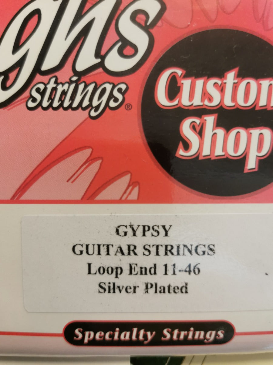 GHS CU-GYPSY GUITAR. LOOP. SILVER. EX.LT. L11-GY45. Strengesett til akustisk gitar.