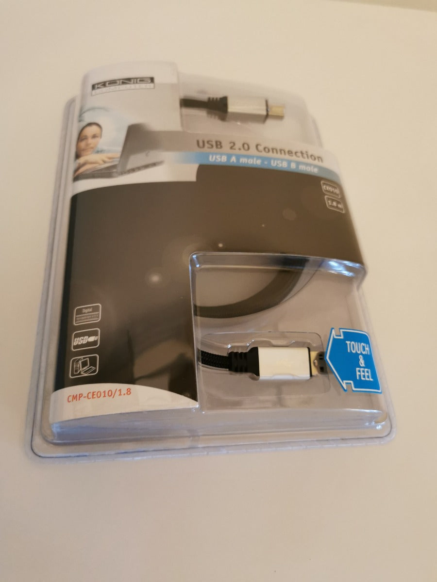 König USB 2.0 Kabel 1.8m USB a male - USB B male