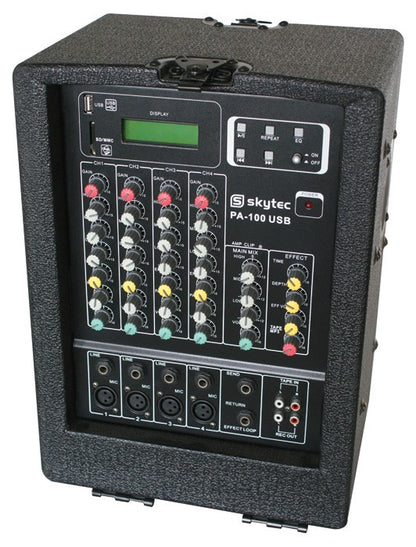 PA-100USB BÆRBART LYDSYSTEM USB/SD/MP3 2X 300W