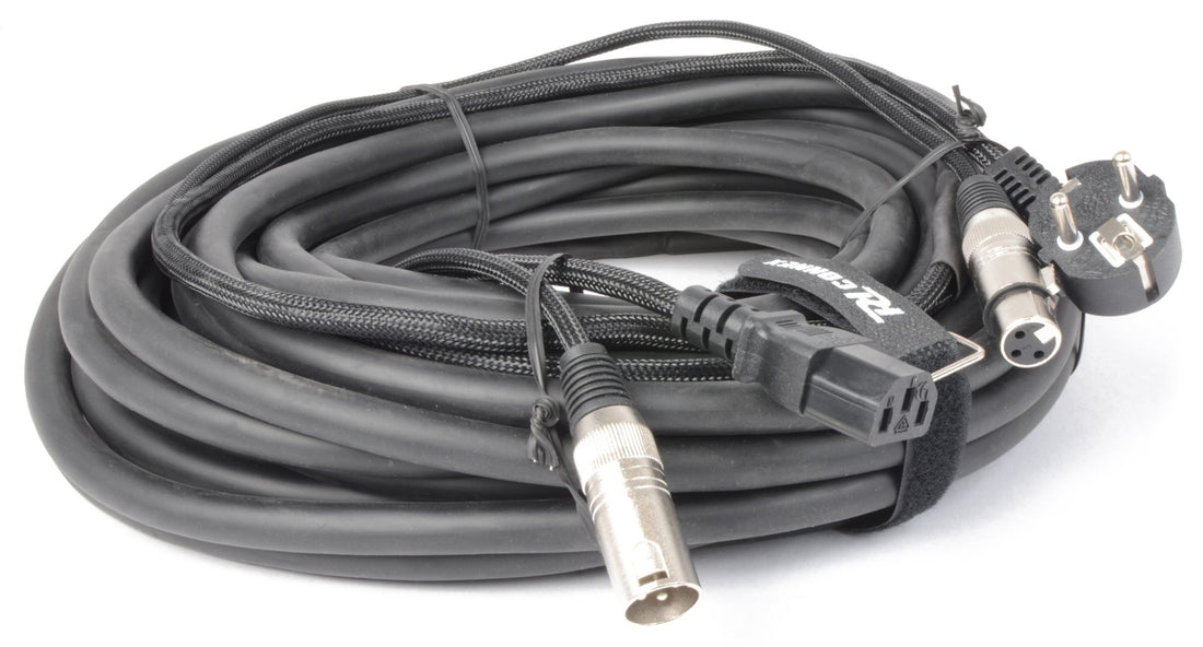 CX02-15 AUDIO COMBI CABLE SCHUKO - XLR F / IEC F - XLR M 15M