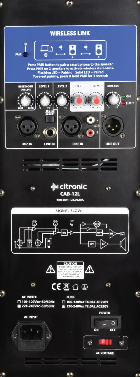 Citronic CAB CAB-12L Aktiv Kabinett med BT Link