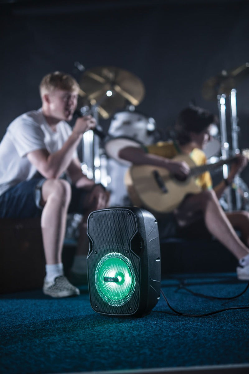 PARTYHØYTALER PAL8 Bluetooth, LED FX og Trådløs Mikrofon