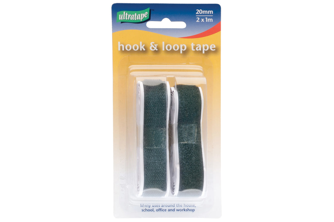 Borrelås - Ultratape Hook and Loop Tape 20mm - 1m