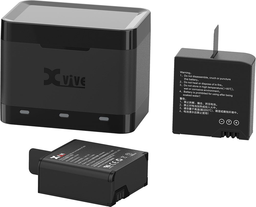 XA-U5C Ladestasjon og tre batterier til U5-serien