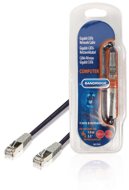 CAT6 F/UTP Nettverkskabel RJ45 (8P8C) 1 m