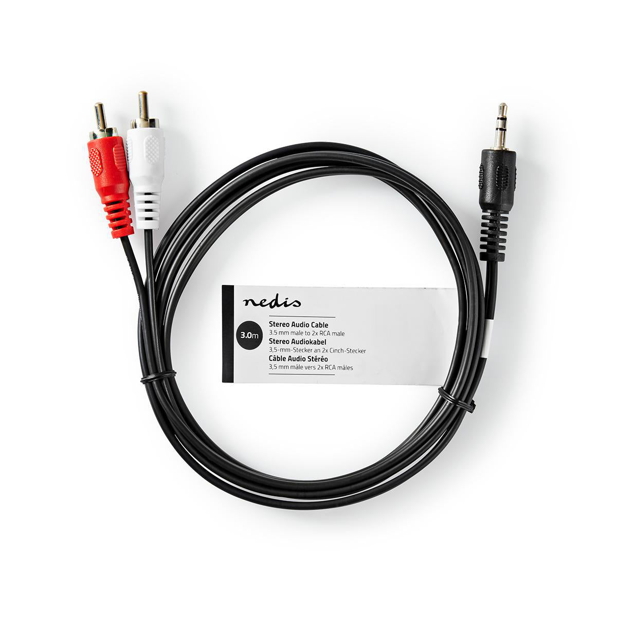 Stereo lydkabel 3.5 mm Han - 2x RCA Han 3m