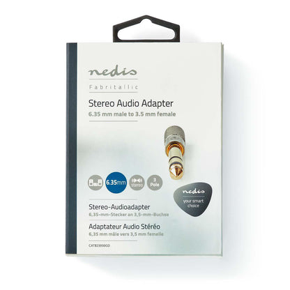 Stereo Audio Adapter 6.35 mm Han -3.5 mm Hun