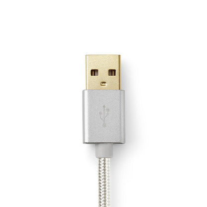 2 i en kabel USB 2.0 til Apple Lightning 8-Pinners / USB Micro-B Han 1.00 m Gull belagt