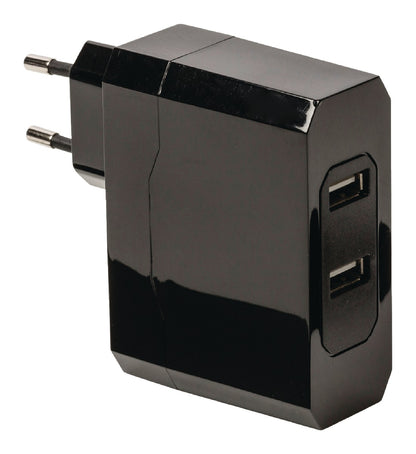 Vegg Lader 4.8 A med 2 USB porter