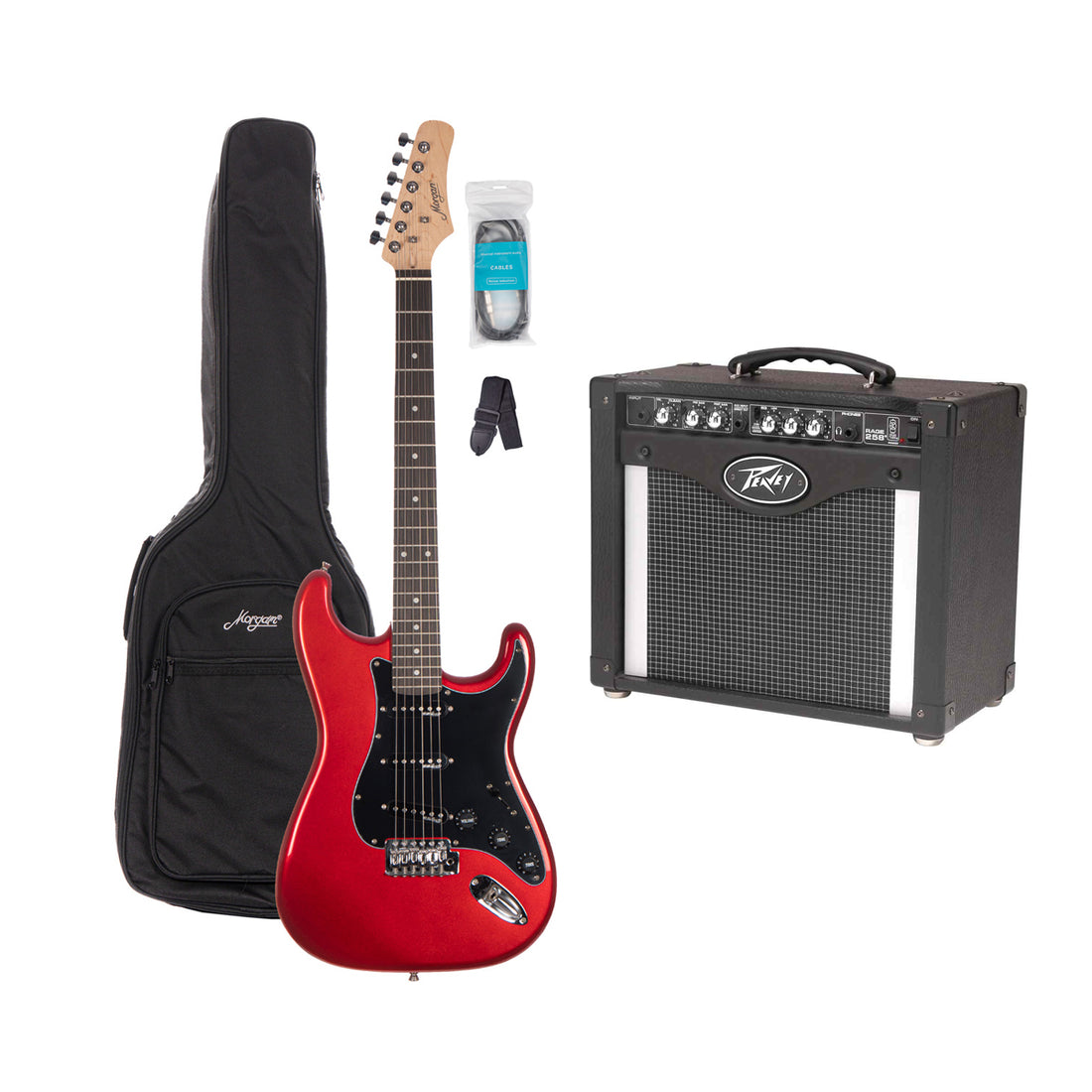 GITARPAKKE: MORGAN GP ST 250 MRD + Peavey Rage® 258 Combo