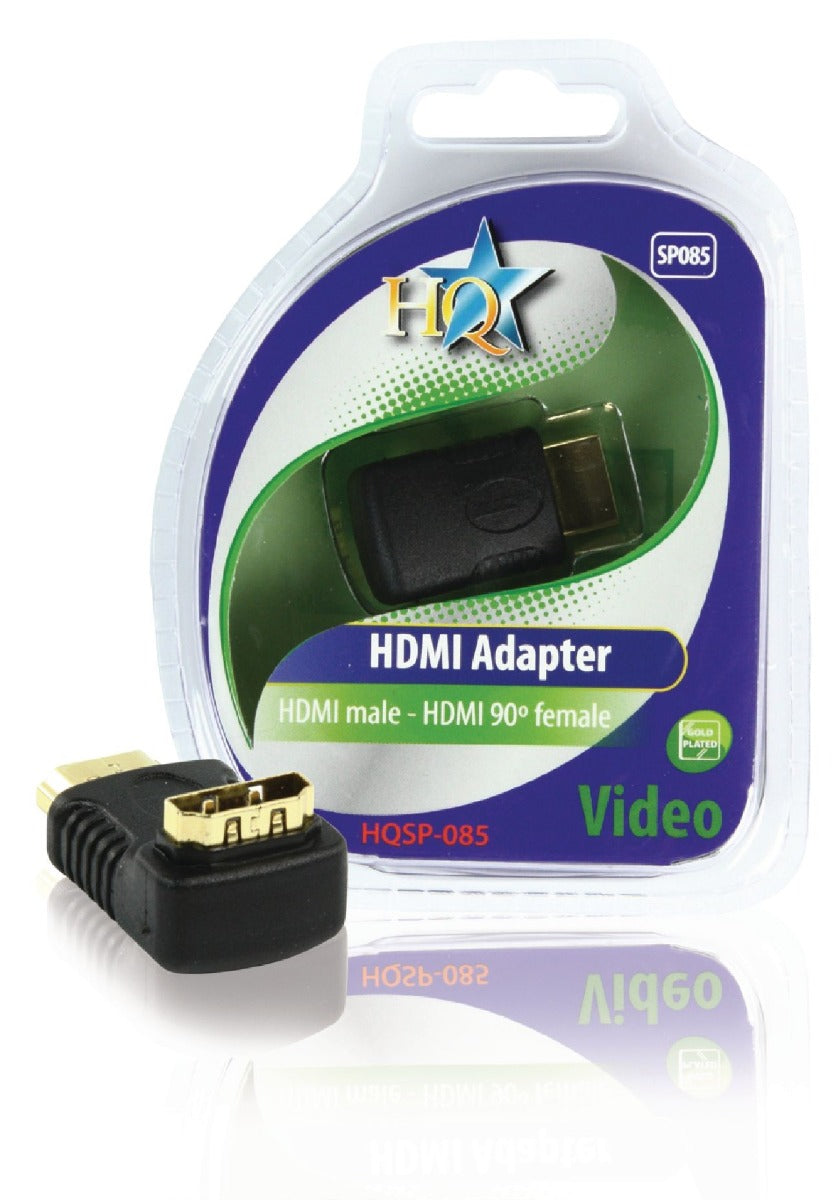 Adapter HDMI han - 90° hun