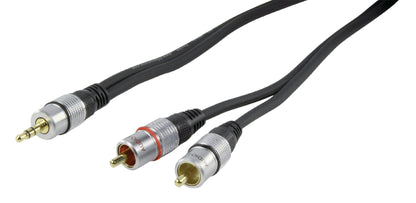 Stereo Lydkabel 3.5 mm, Han - 2x RCA Han 2.50 m