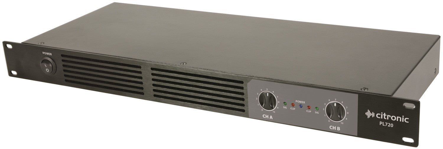 CITRONIC PL720 Klasse D Forsterker 1U 2 x 360W