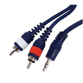 Instr kabel mini tele stereo&gt; 2x RCA han