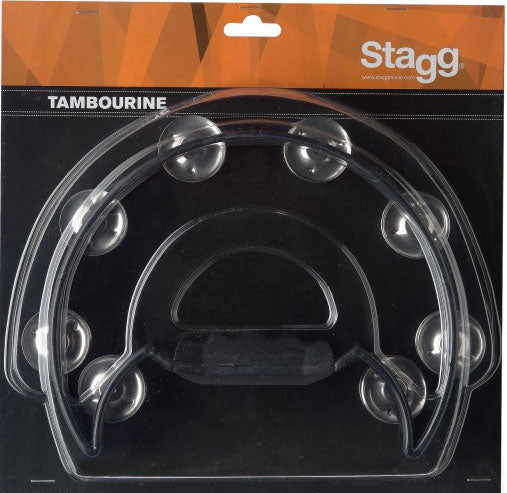 Stagg TAB-2-BK sort Tamburin halvmåne