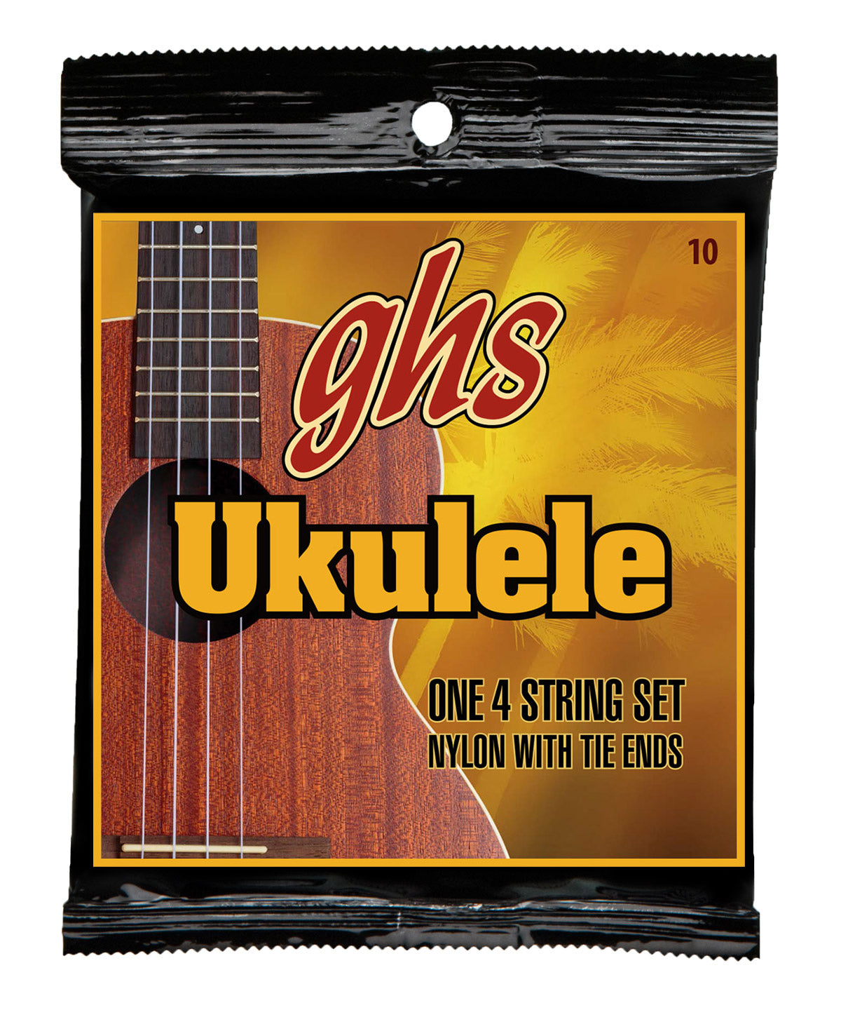 GHS 10 HAWAIIAN D-TUNING.  CLEAR NYLON. Strengesett til ukulele.