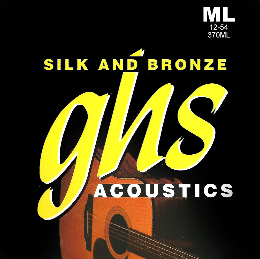 GHS 370ML AC GUITAR. SILK &amp; BRONZE. ML. 012-016 SB24 SB32 SB42 SB54. Strengesett til akustisk gitar.