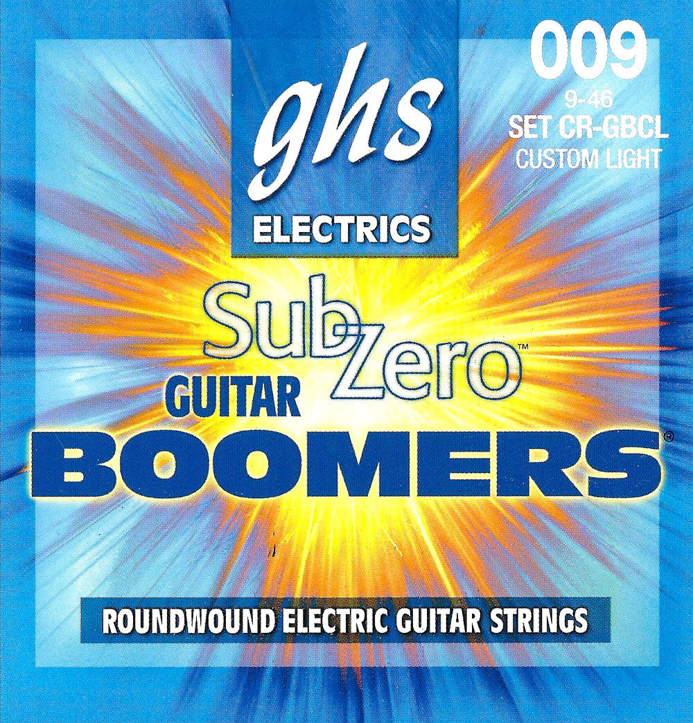 GHS CR-GBCL SUB ZERO GUITAR BOOMERS.  CUSTOM LIGHT. CR-DY46. Strengesett til elektrisk gitar.