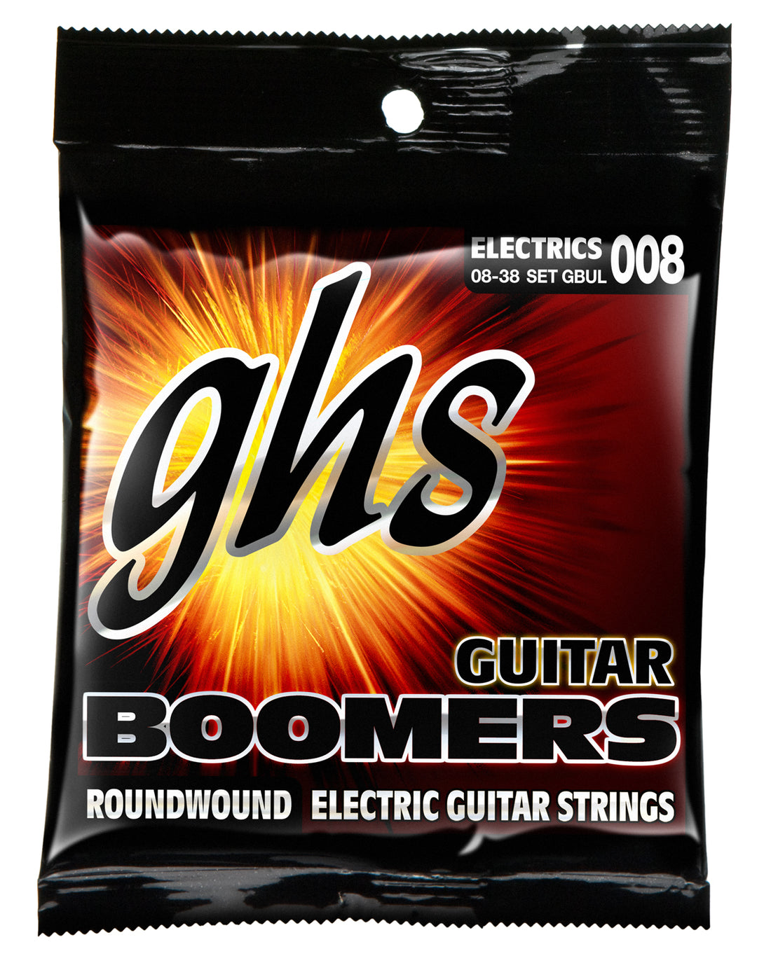 GHS GBUL EL GUITAR. BOOMERS. ULTRA LIGHT. 008. 008-DY38. Strengesett til elektrisk gitar.