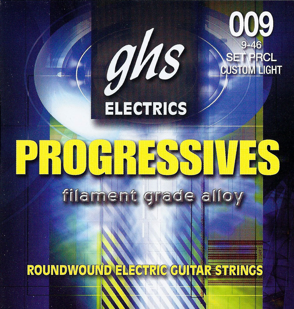 GHS PRCL EL GUITAR. PROGRESSIVES 009-PR46. Strengesett til elektrisk gitar.