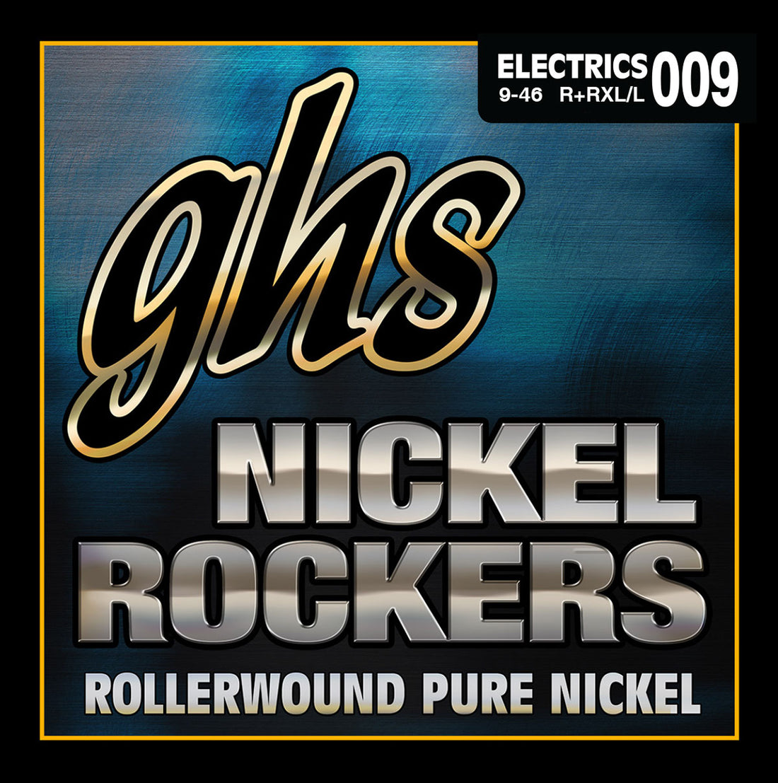 GHS R+RXL/L EL GUITAR. NICKEL ROCKERS.  EXTRA LIGHT/LIGHT. 009-N46. Strengesett til elektrisk gitar.