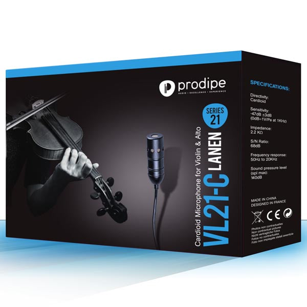 Prodipe VL21 – Violin &amp; Viola Electret Microphone – Cardio