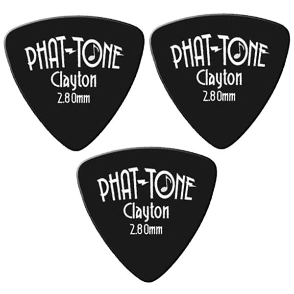 Clayton USA Phat-Tone Bass Picks, Rounded Triangle, 3 pcs