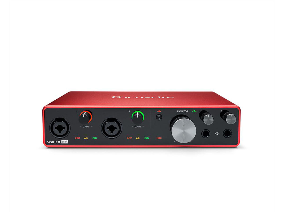 Focusrite Scarlett 8i6 Gen3 | USB-lydkort, 8 inn/6 ut