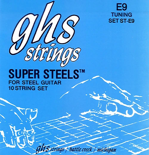 GHS SET ST-E9 Super Steels For Steel Guitar 10 String Set E9 Tuning