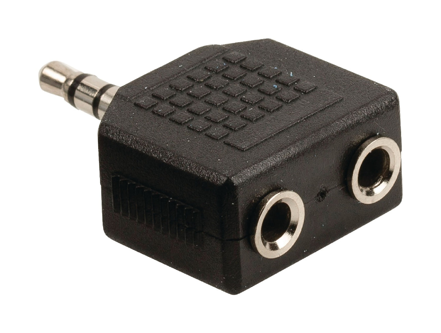 Stereo Audio Adapter 3.5 mm, Han - 2 stk. 3.5 mm, Hun Sort