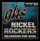 GHS R+RM EL GUITAR. NICKEL ROCKERS. MEDIUM.  011. 011-N50. Strengesett til elektrisk gitar.
